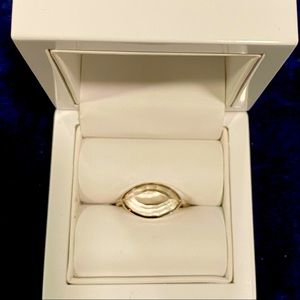 Rock and Raw clear quartz eye ring